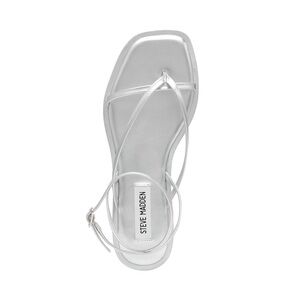 Steve Madden Silver Agree Sandal Woman Size 6.5